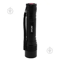 Фонарик Arcas 18W LED Flashlight with zoom 6*АА Box черный 0201 Топ !