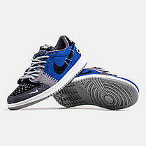 Кросівки Nike Air Jordan 1 Low x Zion Voodoo Alternate / Найк Аїр Джордан 1 Зайон Вуду Алтернейт Низькі Сині, фото 6