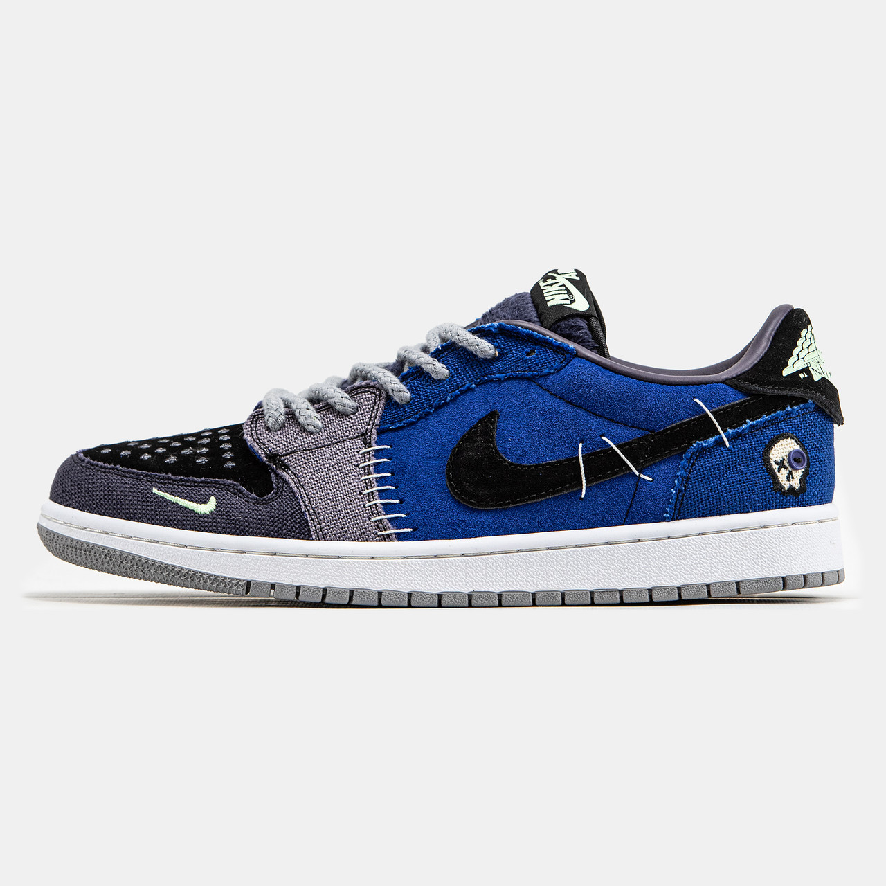 Кросівки Nike Air Jordan 1 Low x Zion Voodoo Alternate / Найк Аїр Джордан 1 Зайон Вуду Алтернейт Низькі Сині