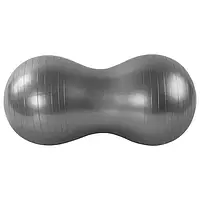 Мяч для фитнеса (фитбол) GYM BALL Арахис 45*90 см 5415-12 серебряный