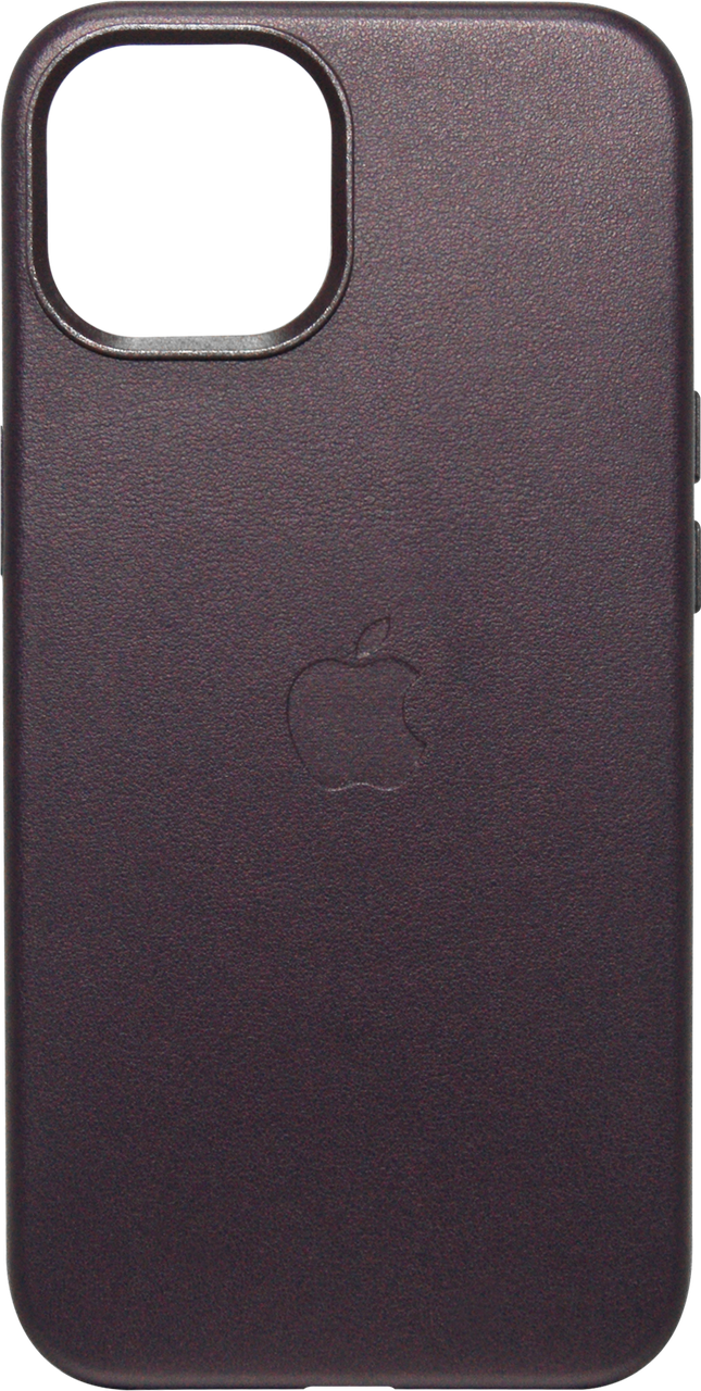 Накладка iPhone 14 Leather MagSafe Темно-вишневий