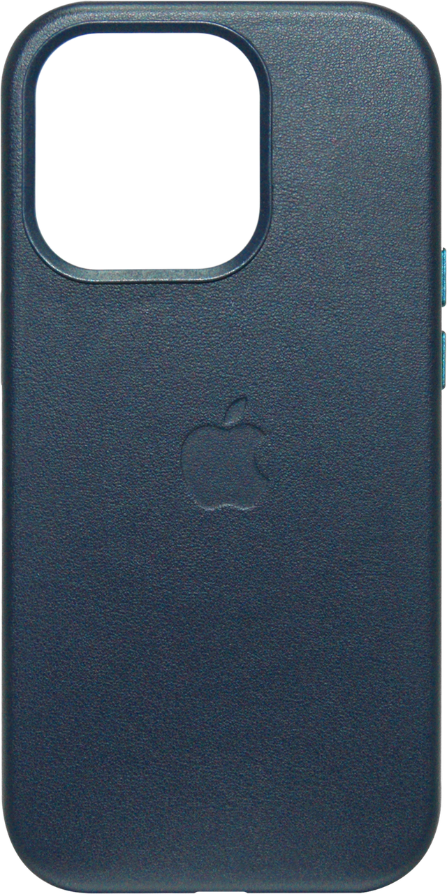 Накладка iPhone 14 Pro Leather MagSafe Темно-синій