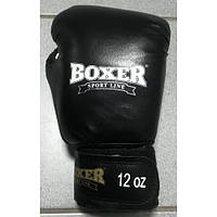 Рукавиці боксерські BOXER шкіра на липучці 12 OZ