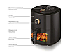 Аерофритюрниця BITEK BT-5332B Air Fryer 3500 Вт 6л, фото 3