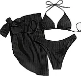 Роздільний купальник з еластану ліф, трусики та парео, фото 2