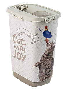 Контейнер для кормів тварин білий кішки Rotho Cody 25л (40019)