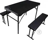 Комплект мебели Time Eco ТЕ-1840 (стол и две лавки) серый 0201 Топ !