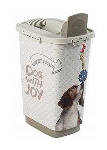 Контейнер для кормів тварин білий кішки Rotho Cody 25л (40019)