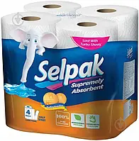 Бумажные полотенца Selpak Super Absorbent трехслойная 4 шт. 0201 Топ !