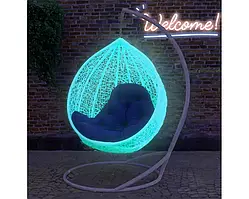 Підвісне крісло кокон Глорія Люміні зі стійкою + 1100 грн