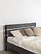 Ліжко двоспальне "Лофт 2" з натурального дерева колір Графіт, фото 4