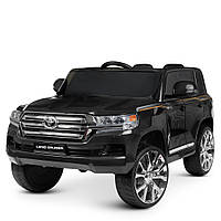 Электромобиль джип Toyota Land Cruiser (аккум 1*12V7AH, 2 мотор 35W, музыка, EVA, USB, MP3) JJ2022В Черный