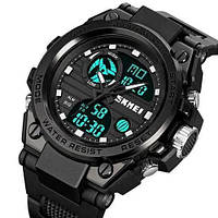 Военные мужские наручные часы зеленые SKMEI 2031BK / Фирменные спортивные часы / YH-230 Тактические часы