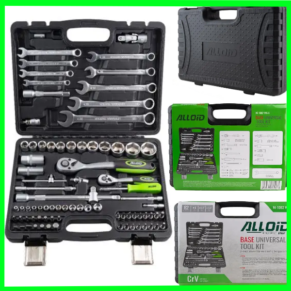 Набор инструментов в кейсе 82 предмата Alloid Base 1/2" и 1/4"