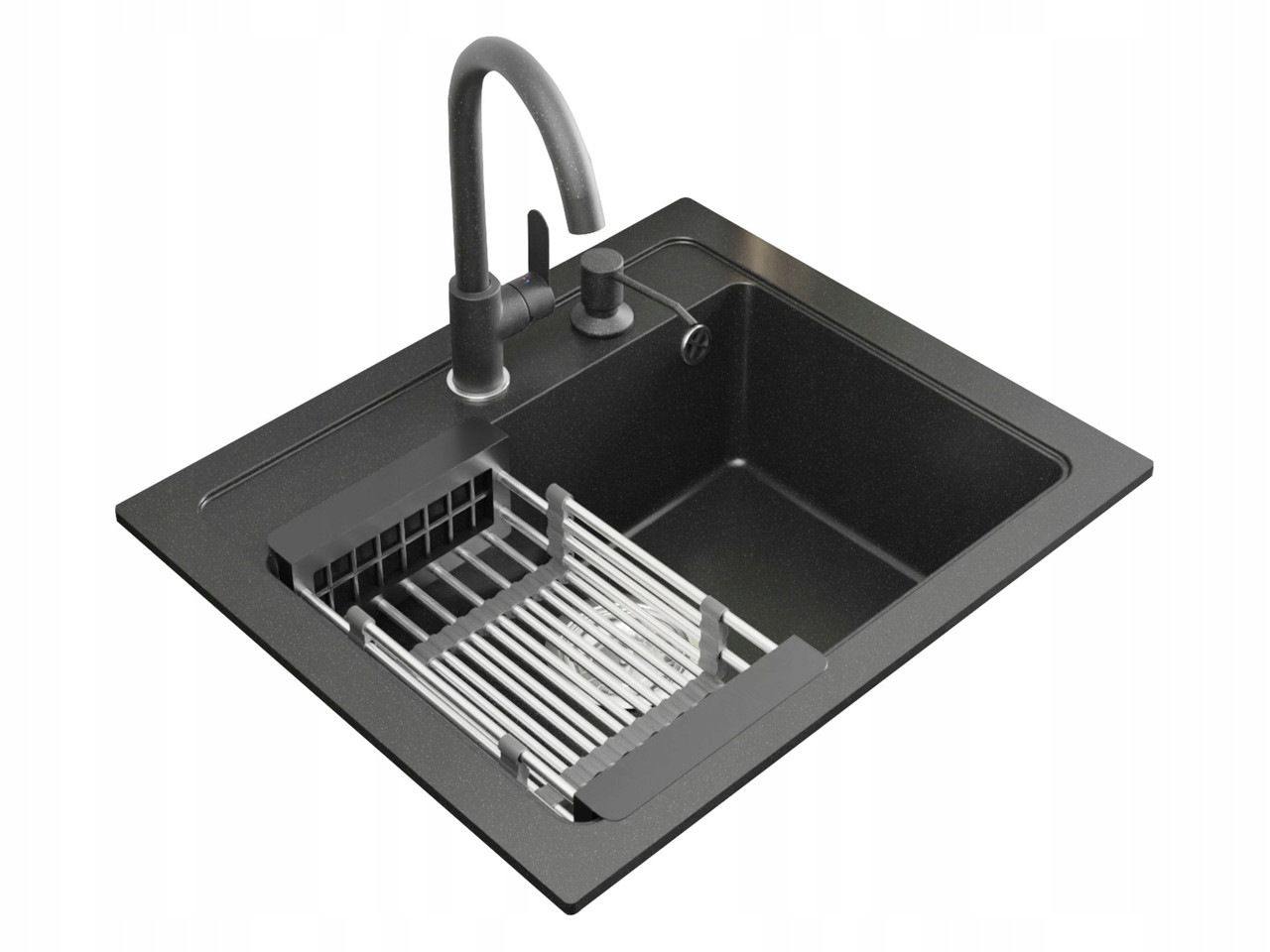 Кухонна мийка DARFOR DG016 + дозатор