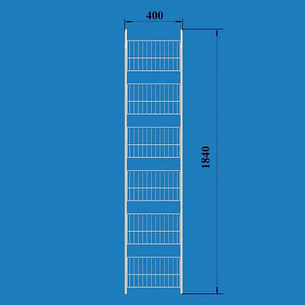 Стелаж із сітчастими полицями Колосок (ширина 400 мм), фото 2