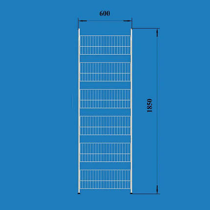 Стелаж із сітчастими полицями Колосок (ширина 600 мм), фото 2