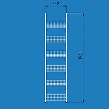 Стелаж із сітчастими похилими полицями Зефір (ширина 400 мм), фото 3