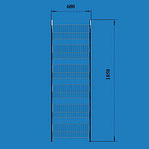 Стелаж із сітчастими полицями Сж-К606(ч) (Колосок-ширина 600 мм), чорний, фото 3