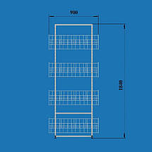 Стелаж «Єва-90» - під колготи - 4 кошики, фото 2