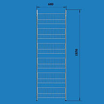 Стелаж із сітчастими полицями Колосок хром (ширина 600 мм), фото 4