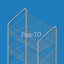 Стелаж із сітчастими полицями Колосок хром (ширина 600 мм), фото 3