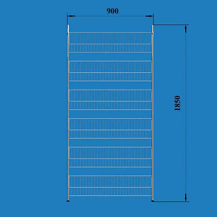 Стелаж із сітчастими полицями Колосок хром (ширина 900 мм), фото 2