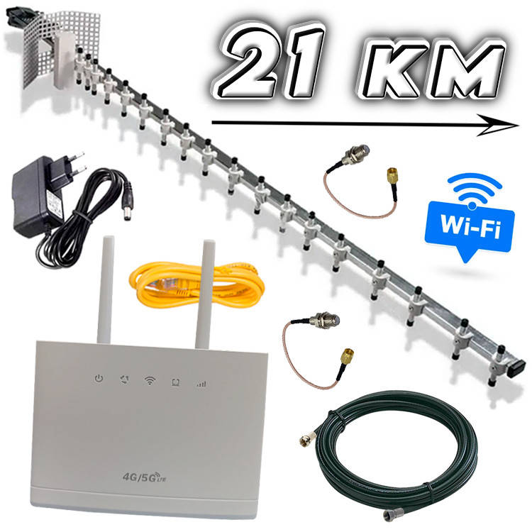 4G Wi-Fi комплект "Швидкісний інтернет" (Роутер HiLink D311 + Антена 21 Дб), фото 1