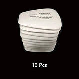 Комплект паперових фільтрів 5N11 10 шт P1 протиаерозольні низький опір сумісні з 3M полумасками 6000 7500 та повнолицевими, фото 2