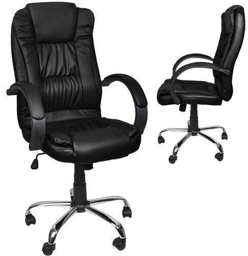 Крісло офісне екошкіра — чорне MALATEC 8983