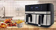 Аерофритюрниця двокамерна DMS HF-10E Duo 2800 Вт 6/4 л, фото 3