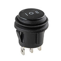 Переключатель on-off-on 12V круглый 3pin 22*22*17мм 6A 250V 10A 125/250V (YJ-WH07)