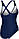 Купальник закритий для жінок Aqua Speed ​​GRETA 5544 темно-синій, блакитний Жін 42 (XL), фото 3