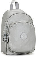 Рюкзак Kipling Basic Plus New Delia Compact Bright Metallic Сір. (5л) (18x23,5x13см)