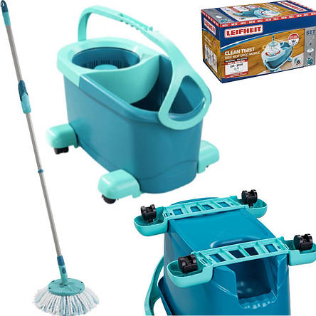 Набір для прибирання Leifheit Clean Twist Disc Mop Ergo Mobile (52102) + КОЛІСА, фото 2