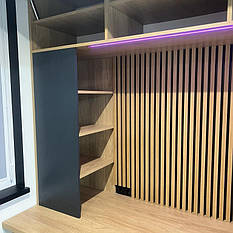 Рейки декоративні з МДФ в кольорі Дуб