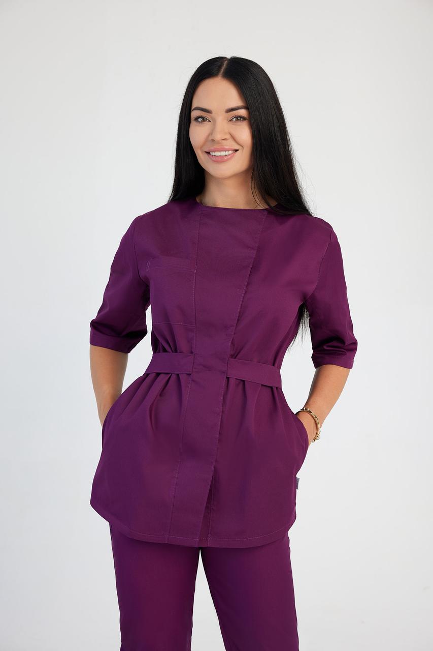Жіноча медична куртка топ Мавка фіолетовий - Одяг косметолога