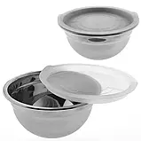 Миска з нержавіючої сталі 1.2 л. з кришкою, фото 2