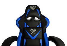 Крісло геймерське з підставкою для ніг Malatec Dunmoon 8978 BLUE, фото 2