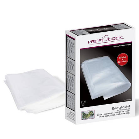 Плівка пакети для вакууматора PROFICOOK 22х30 см 50 шт., фото 1