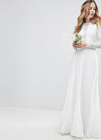Весільна сукня Asos однотонна біла святкова поліамід 38 вітринний зразок