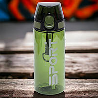 Пляшка для води спортивна DB-1321 з трубочкою та петелькою, пластикова, 500мл