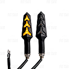 Поворотники на мотоцикл, мопед, скутер, електровелосипед LED динамічні, чорного кольору, фото 2