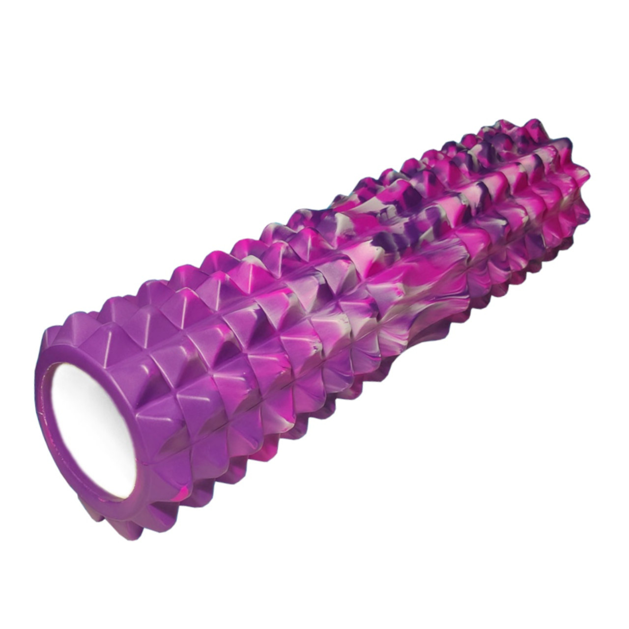 Ролик масажний для йоги, пілатеса, фітнесу SNS EVAYY4-45-KM-PURPLE 45х12см фіолетовий валик масажний, фото 1