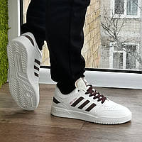 Классические Кроссовки Adidas Drop Step White-Brown Мужские Адидас 41,42,43,44,45,46 размеры