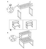 Полиця в шафі на кухню. Пілочка вставка в кухонну шафу. Додаткова полиця роздільник біла (1 шт.), фото 9