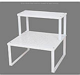 Полиця в шафі на кухню. Пілочка вставка в кухонну шафу. Додаткова полиця роздільник біла (1 шт.), фото 5