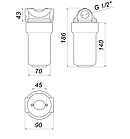 Фільтр-колба 1/2" для котлів (поліфосфатна сіль) Bіо+ systems SL25, фото 4