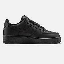 Чоловічі Кросівки Nike Air Force 1 Low All Black / Найк Аїр Форс 1 Низькі Олл Чорні, фото 3