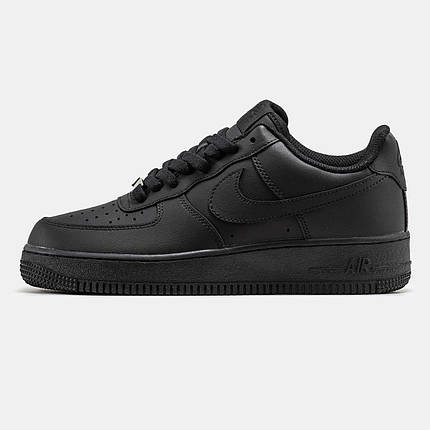 Чоловічі Кросівки Nike Air Force 1 Low All Black / Найк Аїр Форс 1 Низькі Олл Чорні, фото 1
